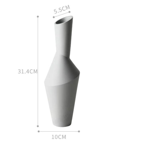 Ceramic Geometric Abstract Craft Vase for Living Room