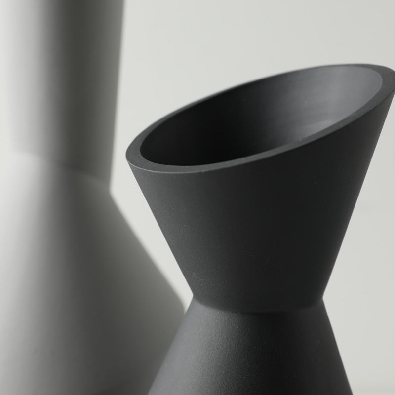 Ceramic Geometric Abstract Craft Vase for Living Room