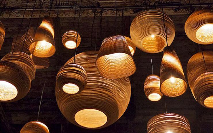 Luminaria Corrugated Board Pendant Light