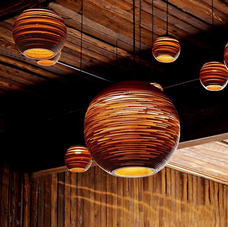 Luminaria Corrugated Board Pendant Light