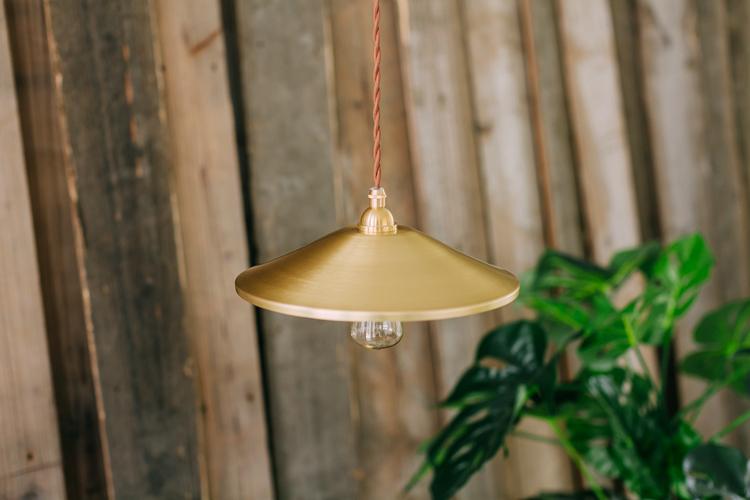 Trudeau Brass Shade Minimalist Pendant Light