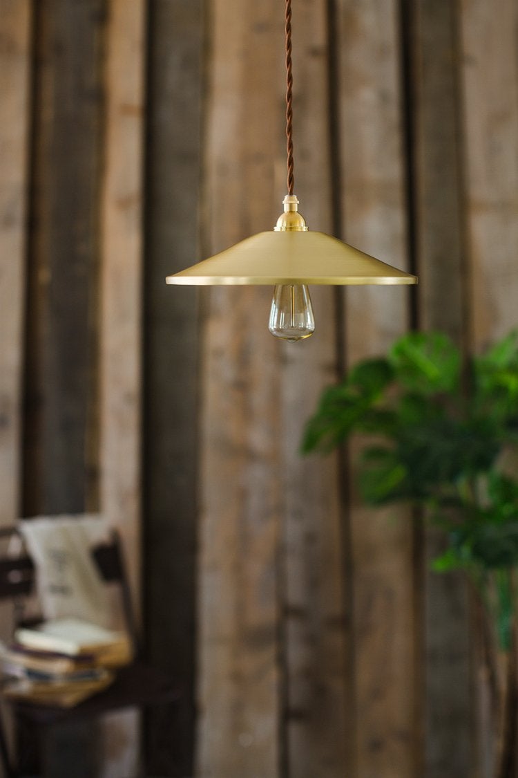 Trudeau Brass Shade Minimalist Pendant Light