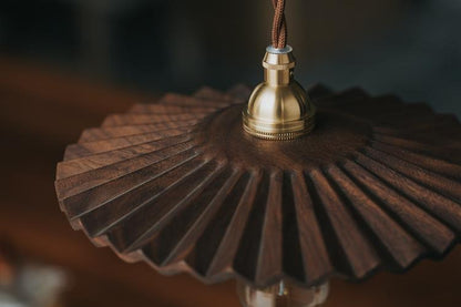Caffeine Hand Crafted Wood Shade Pendant Light
