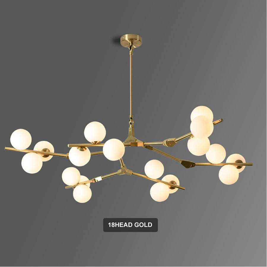 Glass Orb Branch Chandelier