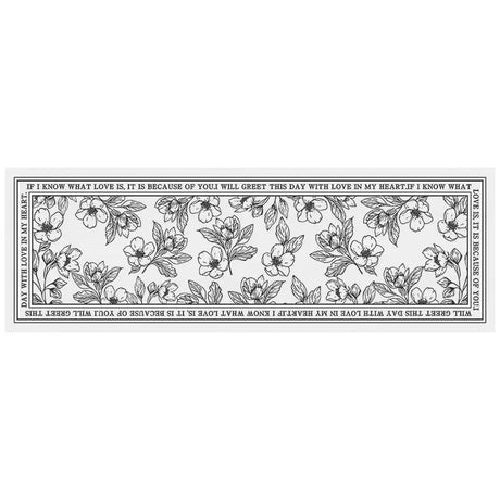 Feblilac Black and White Flower Leave PVC Leather Kitchen Mat