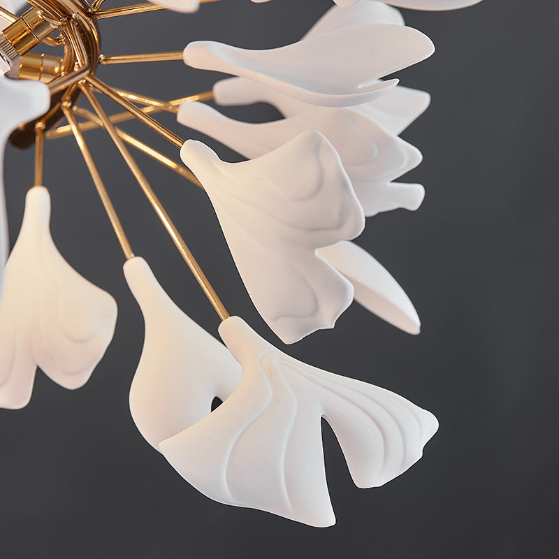 Gingko Leaf Round Chandelier