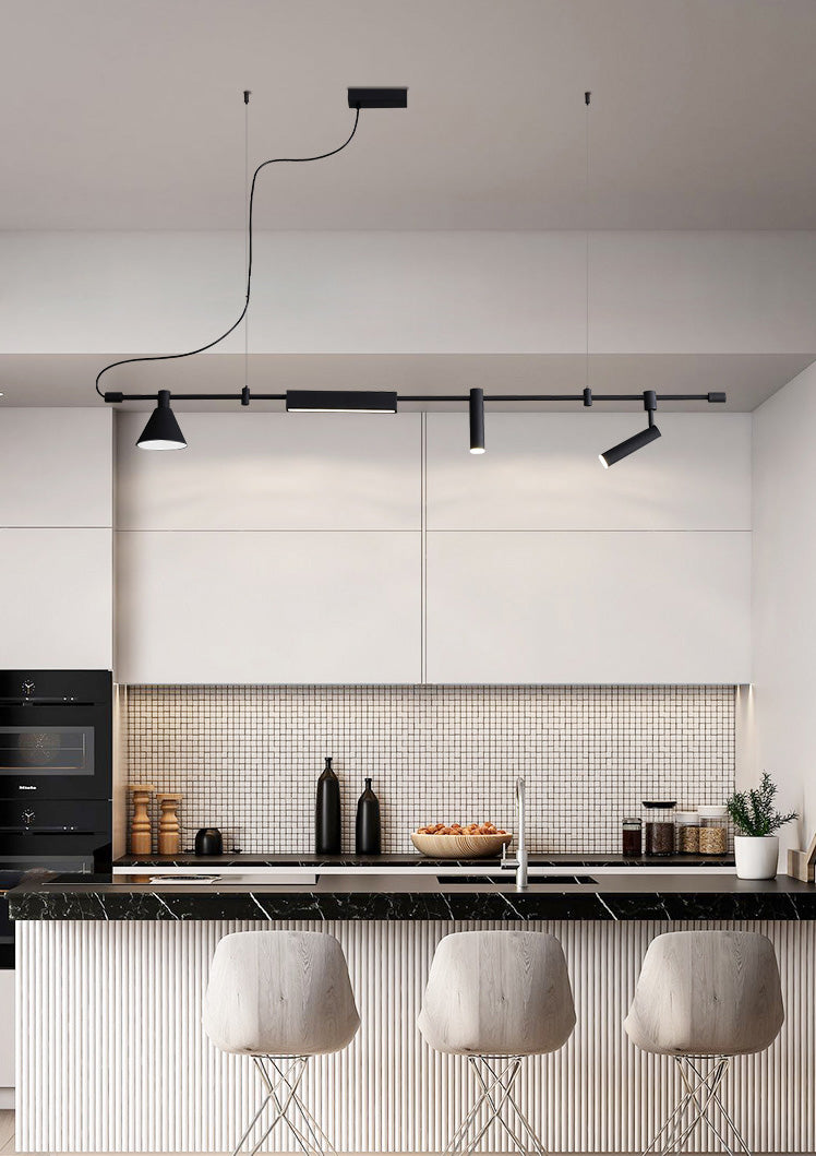 Horizontal LED Linear Light Pendant for Kitchen Island, Office