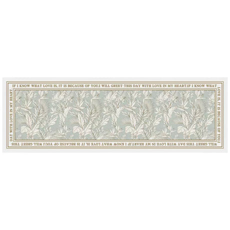 Feblilac Flower PVC Leather Kitchen Mat