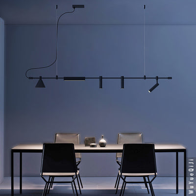 Horizontal LED Linear Light Pendant for Kitchen Island, Office