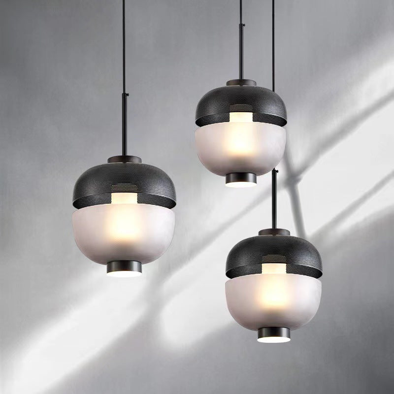 Frosted Glass Black Pendant Lighting