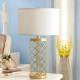 Openwork metal table lamp