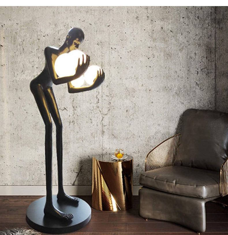 Creative Art Body Statue Decorative Floor Lamp