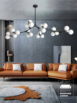 Glass Orb Branch Chandelier