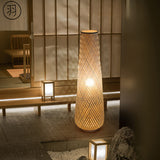 Bamboo Rattan Floor Lamp
