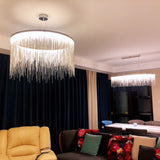 Aluminum chain Stream chandelier