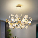 Gingko Leaf Round Chandelier