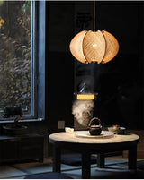 Chinese Hand-Made Rope Wooden Pendant Lamp