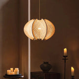 Chinese Hand-Made Rope Wooden Pendant Lamp