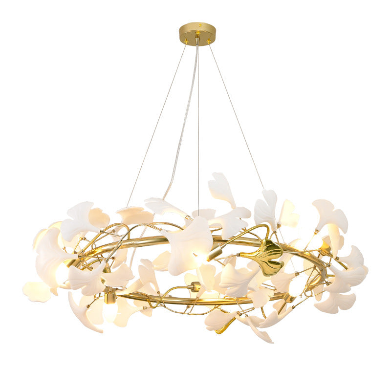 Gingko Leaf Round Chandelier