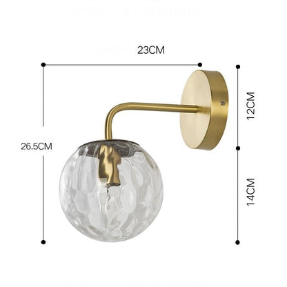 Pomelo Art Deco Glass Ball Wall Light