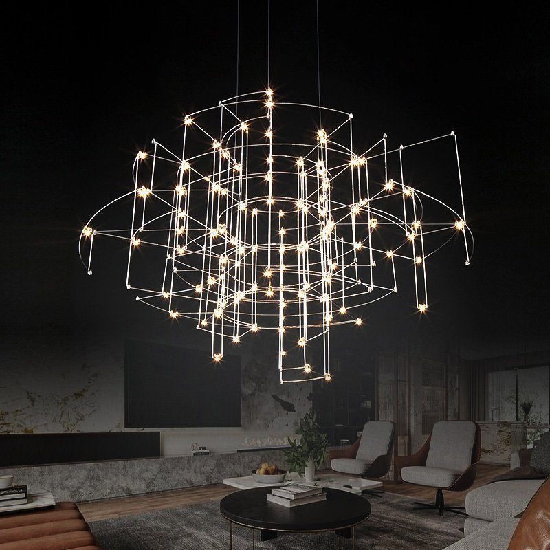 Creative Metal Frame LED Architectural Chandelier