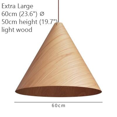 Geppetto Wooden Cone Pendant Light