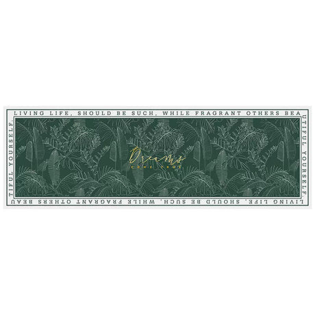 Feblilac Flower PVC Leather Kitchen Mat