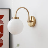 Nordic Style Ball Wall Light, Chrome/Brass