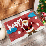 Feblilac Absorbent 3D Three-dimensional Christmas Tufted Bath Mat