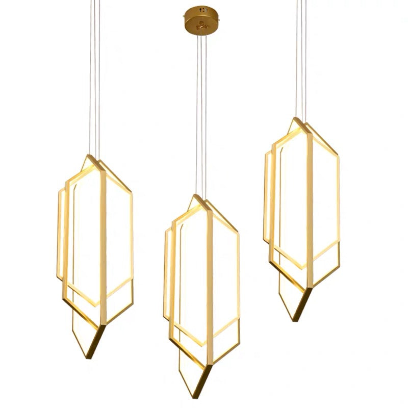 Contemporary Hexagon Geometric Modern Chandelier