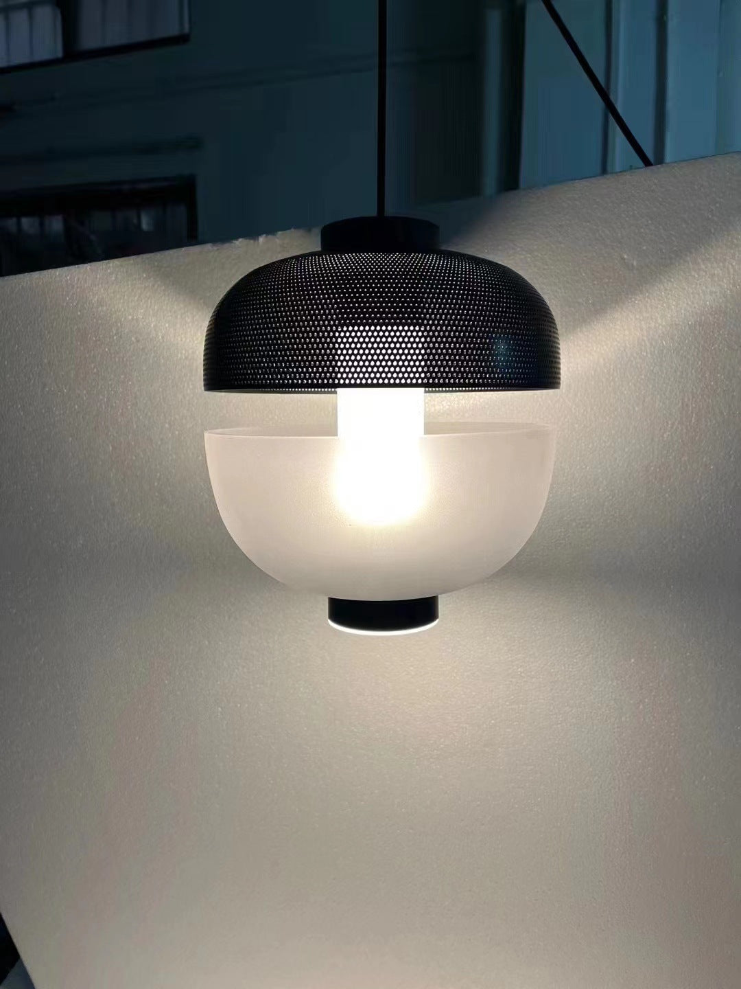 Frosted Glass Black Pendant Lighting