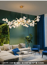 Gingko Porcelain Petal Chandelier