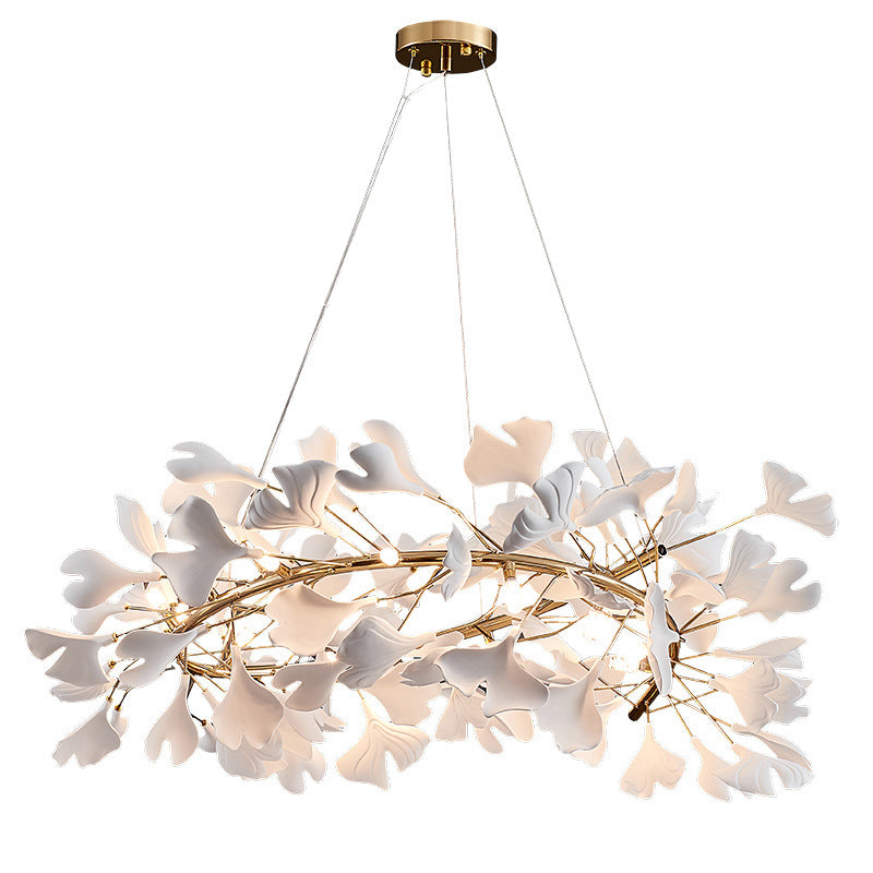 Gingko Leaf Round Chandelier