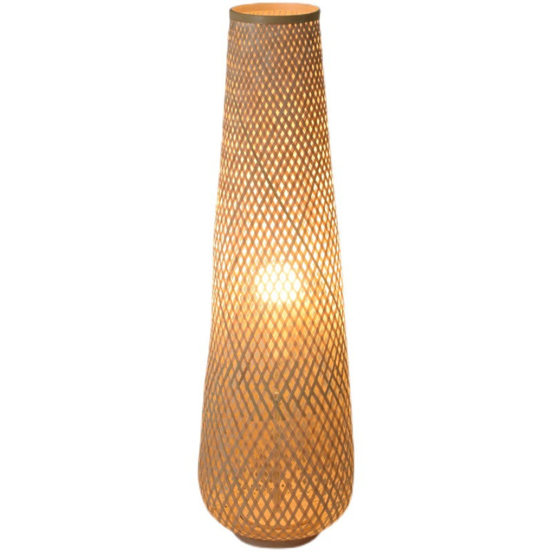 Bamboo Rattan Floor Lamp