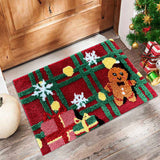 Feblilac Absorbent 3D Three-dimensional Christmas Tufted Bath Mat