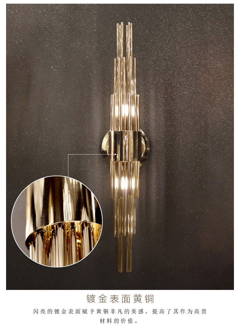 Gold Crystal Wall Lamp