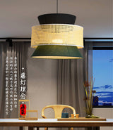 3-Tier Rattan Abstract Lightshade pendant