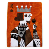 Feblilac Playing Card K Cartoon King Tufted Bath Mat