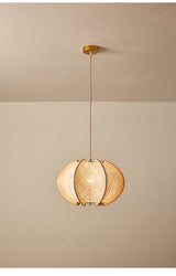 Chinese Hand-Made Rope Wooden Pendant Lamp