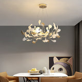 Gingko Leaf Round Chandelier