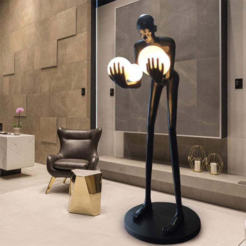 Creative Art Body Statue Decorative Floor Lamp