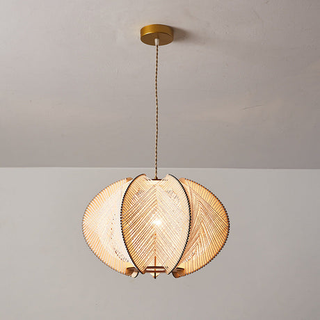 Chinese Hand-Made Rope Wooden Pendant Lamp