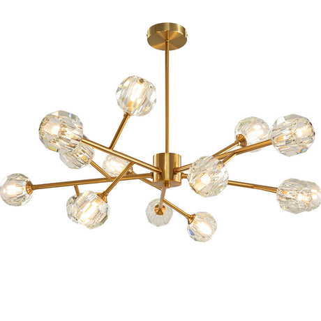 Boule De Cristal Round Brass Chandelier