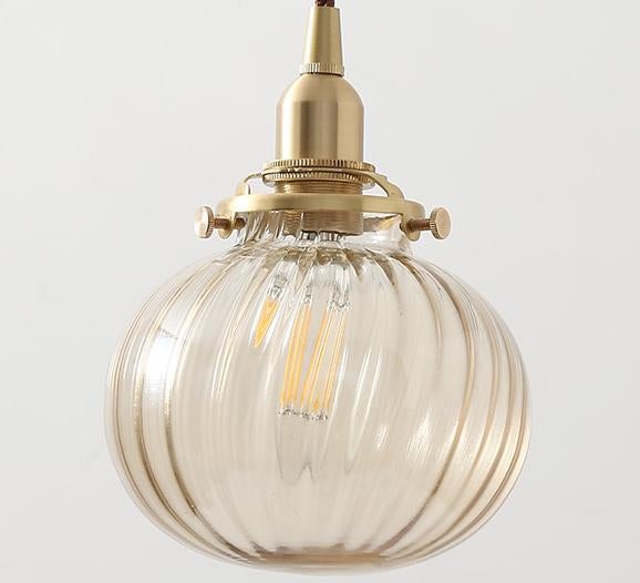 Vintage Anemone Glass Ball Pendant Light