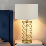 Openwork metal table lamp