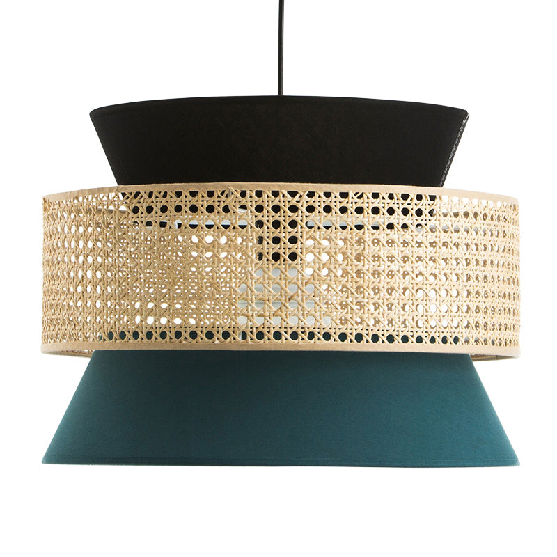 3-Tier Rattan Abstract Lightshade pendant