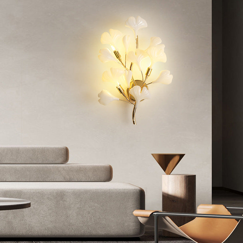 Ginkgo Leaf Branch Wall Lamp