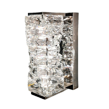 Crystal Cylinder Icy Wall Sconce