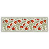 Feblilac Red Flower PVC Leather Kitchen Mat