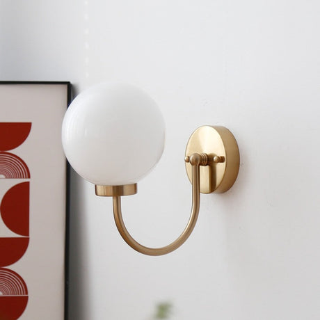 Nordic Style Ball Wall Light, Chrome/Brass